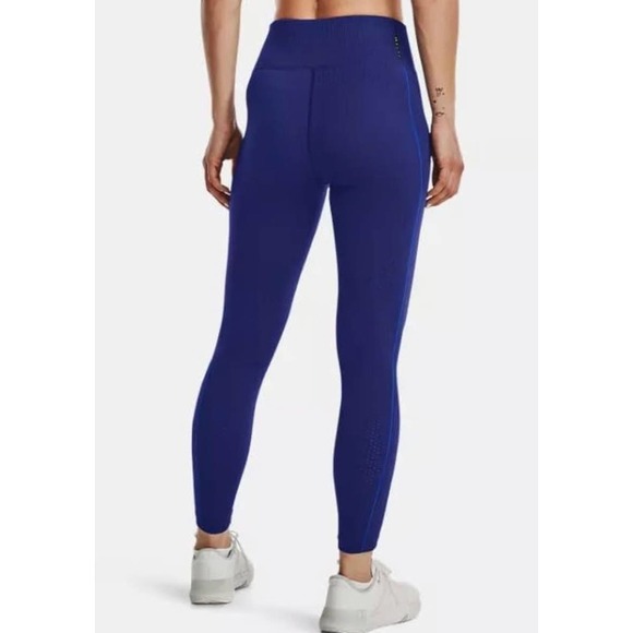Women's UA Rush™ Seamless Ankle Leggings, ColorsBauhaus Blue/Iridescent, Small - Picture 3 of 6